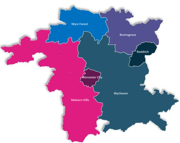 Worcestershire LMC Area Map